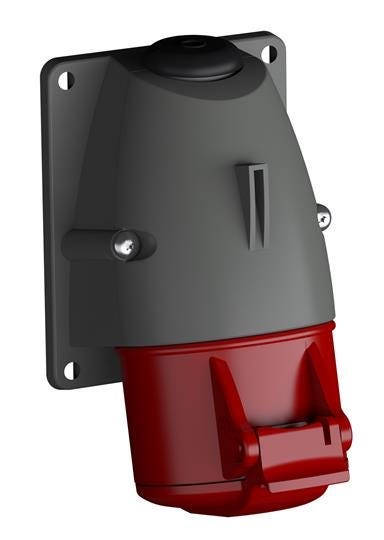 Tomada Industrial de Sobrepor, 3P+T, 16A, Vermelho, 380-415V, IP44, 316RS6, ABB