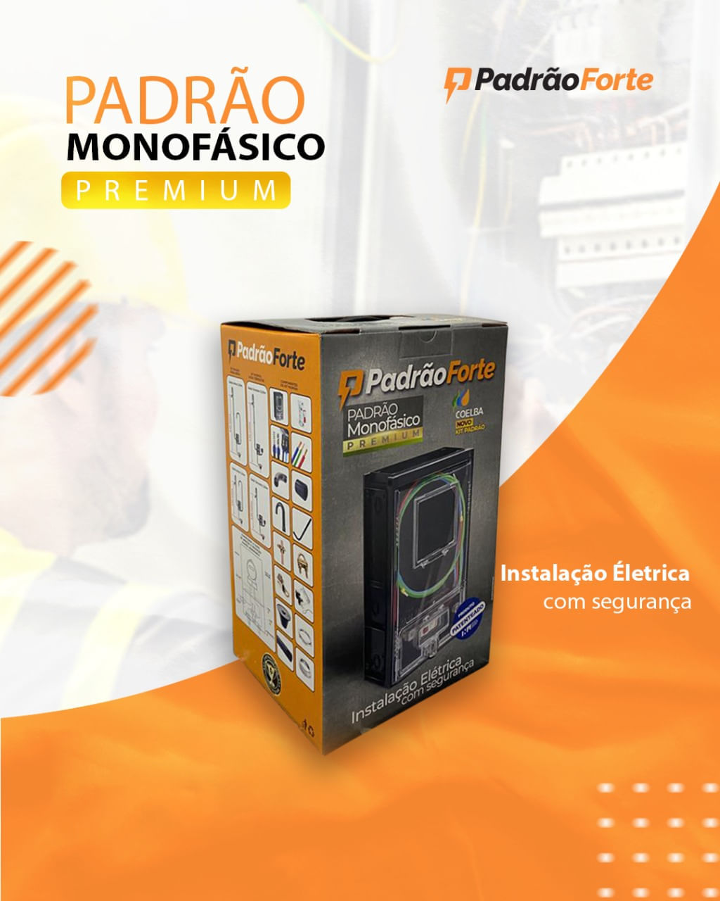 Encontraproduto.com.br - Caixa Luz Padr?o Monofasico 40A 2.4m Coelba Kit completo