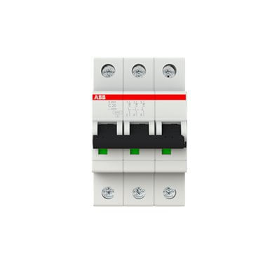 Minidisjuntor norma IEC 3 polos 100A 6kA 230-400Vca, linha S200, ABB