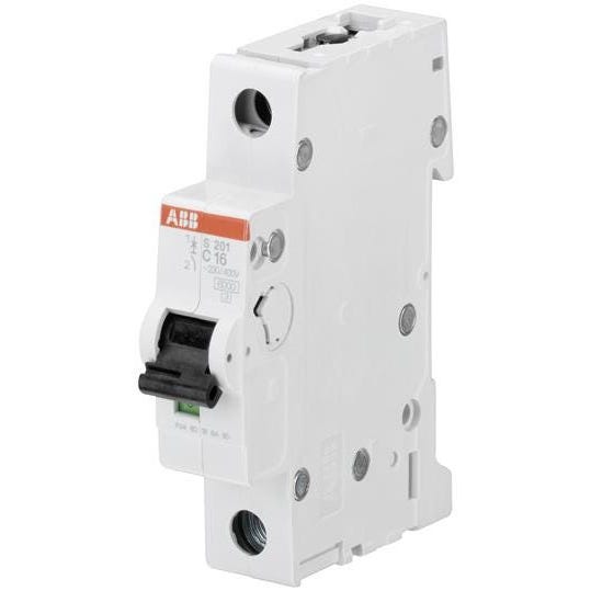 Minidisjuntor Monopolar, Curva C, In:04A, Icu:20kA/127V e 10kA/230V, Norma ABNT NBR NM 60947-2, S201-C04, Linha S200, ABB