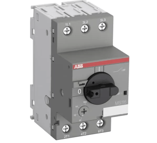 Disjuntor-motor tripolar classe 10, com ajuste termico de 25 a 32 A, MS116, Linha Eficiente, ABB
